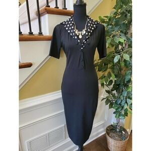 Oxiuly Fashion Dress Collared V-Neck Size Large